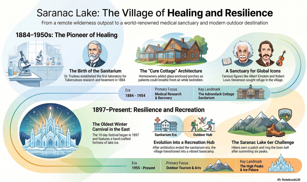 saranac lake history timeline